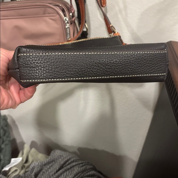 Dooney & Bourke Black and Brown Shoulder Bag - Picture 4 of 6